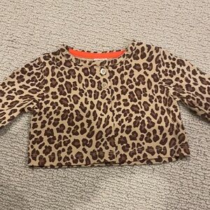 Carter's Girls Brown Leopard Print Baby Cardigan